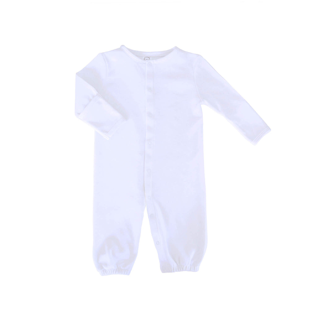 White Convertible Baby Gown Alli.C Made in USA